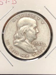 #1 - 1957-d Franklin Half Dollar
