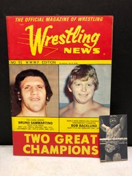 1978 Wrestling News Magazine W/ Bob Backlund Auto.