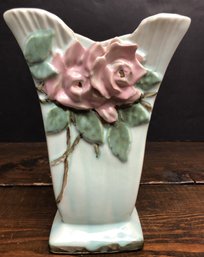 McCoy Blue/ Pink Flower Vase