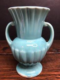 Turquoise Two Handle Vase