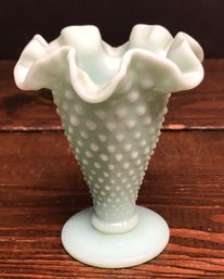 Small Fenton Ruffled Hobnail Vase