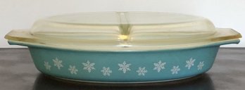 Pyrex Snowflake Divided Casserole