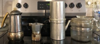 4 Coffee Makers/ Percolators