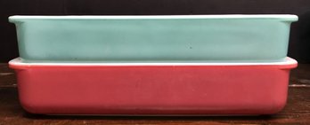 2pc Pyrex Baking Dishes - Pink/ Turquoise - 1.5qt