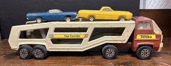 Vintage Tonka Car Carrier W/ Cars