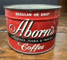 Vintage Aborn's Coffee Tin - Full/ Sealed