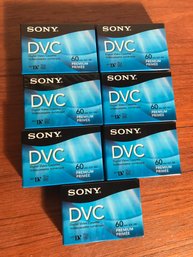 7 -sony 60min DVC Tapes - New