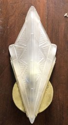Vintage Art Deco Frosted Glass Wall Sconce