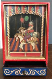 Vintage Clown Music Box W/ Drawer