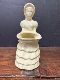 Vintage Off White Pottery Southern Bell Vase