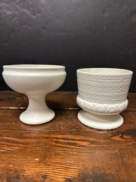 2 Piece - Off White Vases