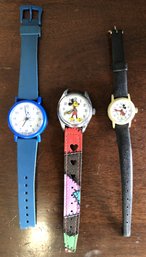 3 Vintage Character Watches - Dough Boy - Micky Mouse