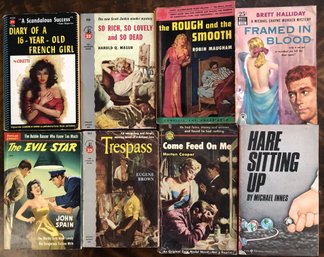 8pc Vintage Pulp Fiction Paperback Books