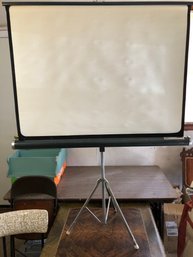 Vintage Projection Screen W/ Stand