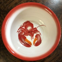Vintage Enamel Lobster Bowl