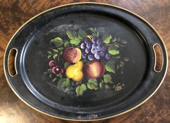 Nashco Signed Hand Painted Toleware Tray