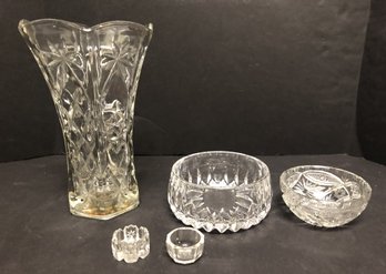 5pc Clear Glass Lot