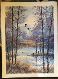 Large Signed & Numbered Meadow Pond Print