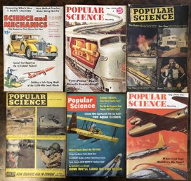 6pc Vintage Popular Science Magazines
