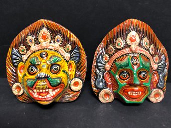 2 Paper Mache - Nepal Masks