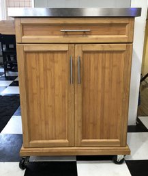Rolling Kitchen Cart W/ Stainless Top