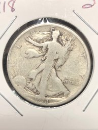 #2 - 1918 Walking Liberty Half Dollar