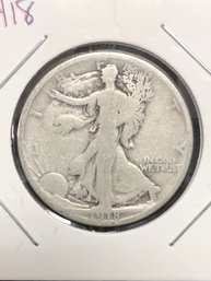 #1 - 1918 Walking Liberty Half Dollar