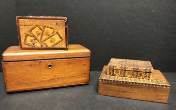 4pc Wood Boxes