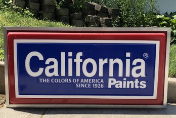 Two- Sided California Paints Light-up Sign