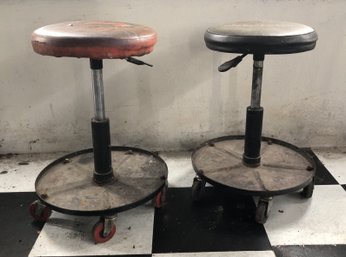 2 Rolling Mechanic Chairs