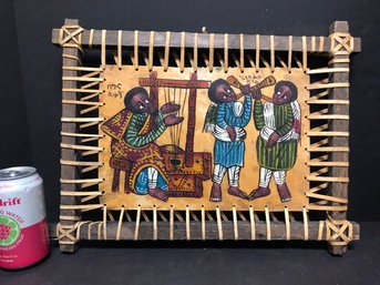 Ethiopian Painting On Stretched Leather