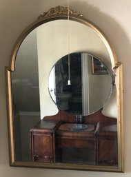 Antique Gold Painted Gesso Framed Mirror