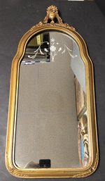 Antique Wood Gold Etched Mirror