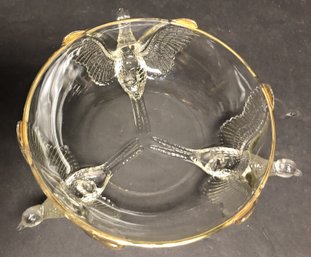 Mid-century Jeannette Glass Pheasant Dish