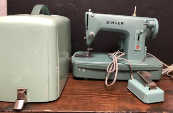 Turquoise Singer Sewing Machine