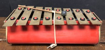 Vintage Metal Toy Xylophone