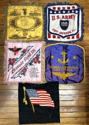 5pc Vintage Military Souvenir Pillowcases