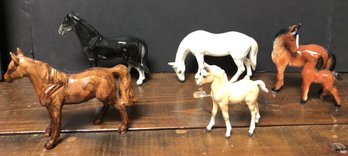 5pc Vintage Porcelain Horses