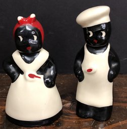 Vintage 40's Black Americana Salt & Pepper Set