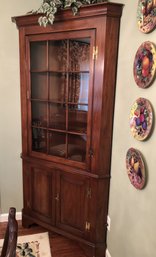 #1 - Henkle Harris Solid Cherry Corner Cabinet