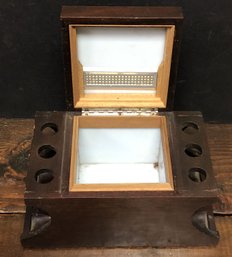 Solid Mahogany Pipe Holder/ Humidor