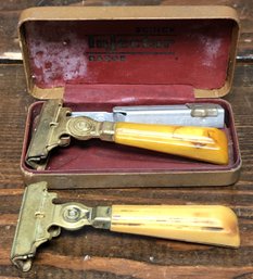 2 Vintage Schick Razors - Bakelite Handles