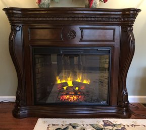 Mahogany Electric Fireplace Heater