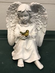 #7 - Resin Sitting Angel Garden Statue