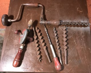 Vintage Auger Drill & Bits