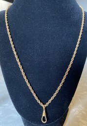 Gold Filled Rope Chain W/ Pocket Watch Bail