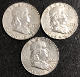 #2 - 3pc Franklin Half Dollars