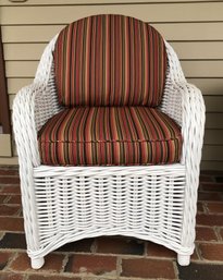 #1 - Real Wicker Chair W/ Cushion & Cover
