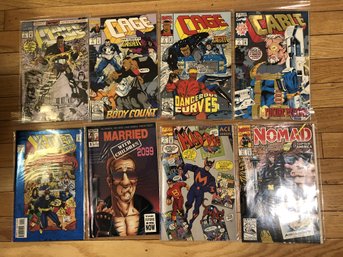 8 Comics - Cage - X-men - Cable - Nomad