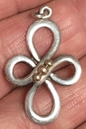 Sterling Double Infinity Cross Pendant